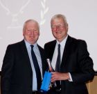 Chris Francis with Robert Hillier, celebrating his 50 years service